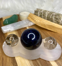 Load image into Gallery viewer, Selenite Sphere Stand - 3 slot