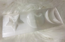 Load image into Gallery viewer, Selenite Sun, Moon & Star Tray
