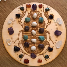 Load image into Gallery viewer, Scarab Moon Phase Crystal Grid
