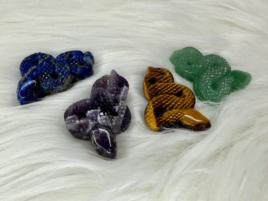 Crystal Carved Snakes - Small