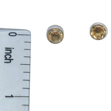 Load image into Gallery viewer, Faceted Citrine Sterling Silver Stud Earrings
