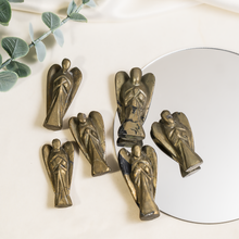 Load image into Gallery viewer, Pyrite Large Crystal Carved Protection Angels
