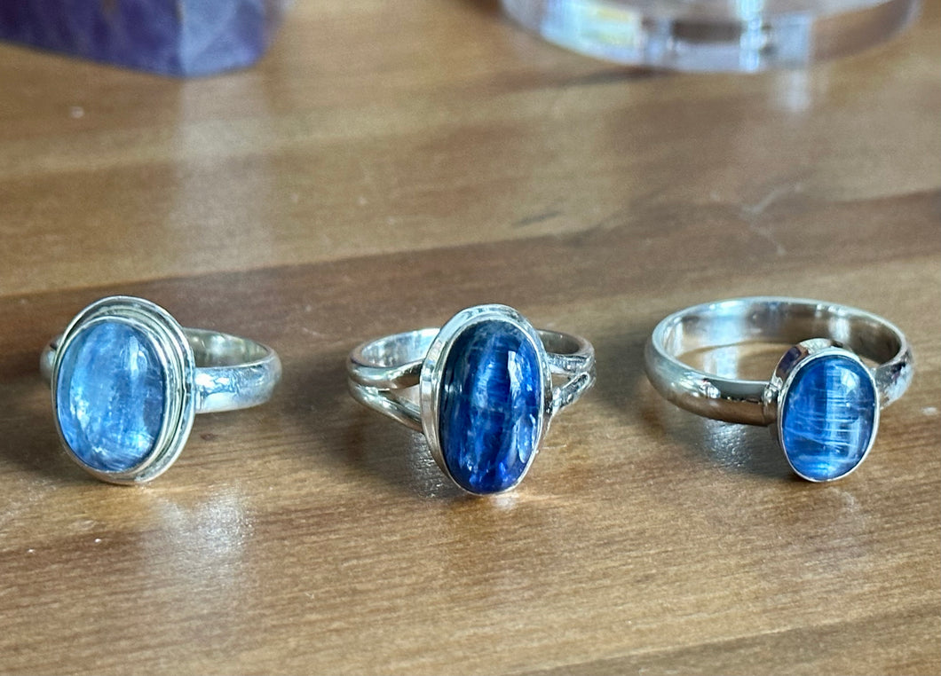 Blue Kyanite Ring - Sterling Silver