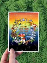 Load image into Gallery viewer, Sending PNW Love - Greeting Card - Mushroom Witch Fairy Ring
