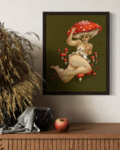 Load image into Gallery viewer, Fly Agaric Mushroom Pinup 8x10 Art Print
