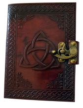 Load image into Gallery viewer, Triquetra Knot Leather Journal 5 x 7 inches
