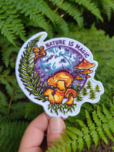 Load image into Gallery viewer, Nature is Magic -Embroidered Patch- Mushroom Moon PNW Forest
