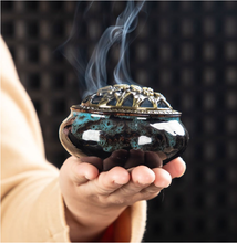 Load image into Gallery viewer, Incense Cone Burner Bowl (3 in.) - Blue
