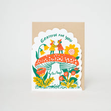 Load image into Gallery viewer, Grateful Gnomes Greeting Card by Phoebe Wahl
