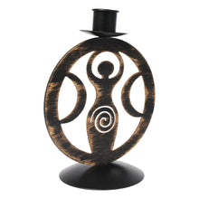 Load image into Gallery viewer, Metal Candle holder Goddess 6"
