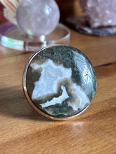 Load image into Gallery viewer, Moss Agate Large Ring - Sterling Silver
