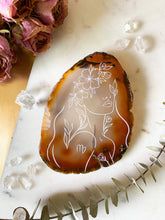 Load image into Gallery viewer, Virgo Zodiac Symbol Agate Slices Astrology Sign
