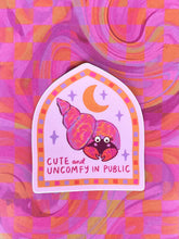 Load image into Gallery viewer, Cute + Uncomfy Vinyl Sticker
