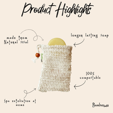 Load image into Gallery viewer, Compostable Sisal Soap Saver Bag
