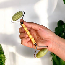 Load image into Gallery viewer, Bamboo Facial Roller Jade Stone
