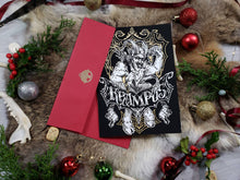Load image into Gallery viewer, Gold Krampus Hand Printed Cards

