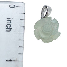 Load image into Gallery viewer, Prehnite Sterling Silver Rose Pendant
