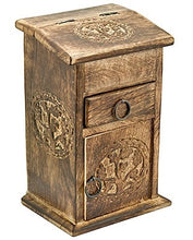 Load image into Gallery viewer, Tree of Life Carved Wood Herb Chest
