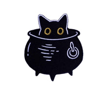 Load image into Gallery viewer, Cauldron Cat - Embroidered Patch
