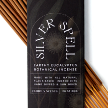 Load image into Gallery viewer, Silver Spell Earthy Eucalyptus Botanical Incense Sticks
