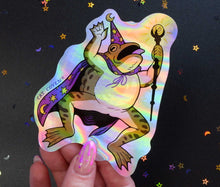 Load image into Gallery viewer, Toad Wizard - Holographic Sticker
