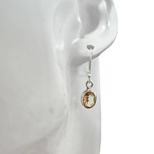 Load image into Gallery viewer, Faceted Citrine Sterling Silver Hook Earrings
