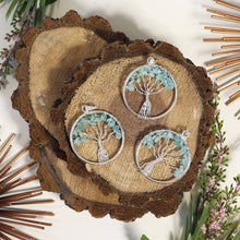 Load image into Gallery viewer, Crystal Chip Tree of Life Pendant Necklace
