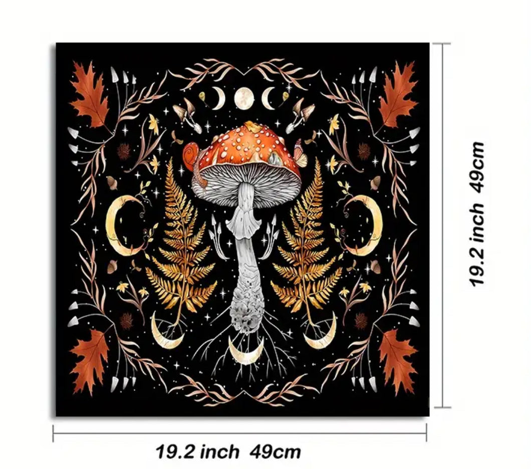 Altar Cloth Amanita Mushroom Nature (20x20”)