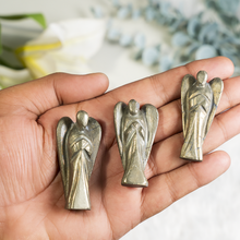 Load image into Gallery viewer, Pyrite Large Crystal Carved Protection Angels
