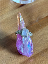 Load image into Gallery viewer, Spiral Filagree Square Moonstone Ring - Sterling Silver
