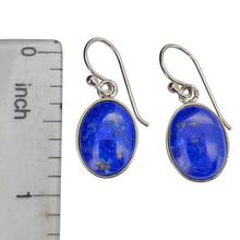 Load image into Gallery viewer, Lapis Sterling Silver Earrings On Hooks
