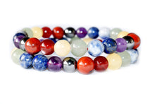 Load image into Gallery viewer, 7 Chakra w/ hematite Bracelet
