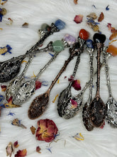 Load image into Gallery viewer, Witchy Spoons with Crystal Heart Topper
