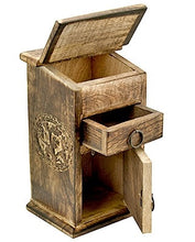 Load image into Gallery viewer, Tree of Life Carved Wood Herb Chest
