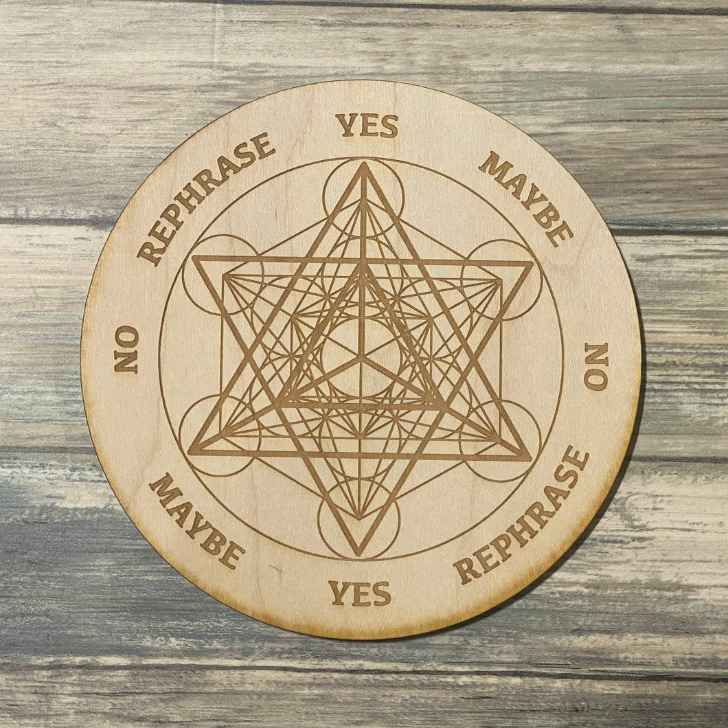 Merkaba Metatron's Cube Pendulum Board
