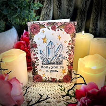 Load image into Gallery viewer, Mother&#39;s Day Gem Greeting Card 4x6”
