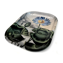 Load image into Gallery viewer, Metal Blue Lotus Water Lily Trinket Tray
