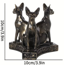 Load image into Gallery viewer, Egyptian Sphynx Cat Resin Sphere Stand
