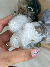 Load image into Gallery viewer, Jumbo Bulbasaur Moss Agate Carvings
