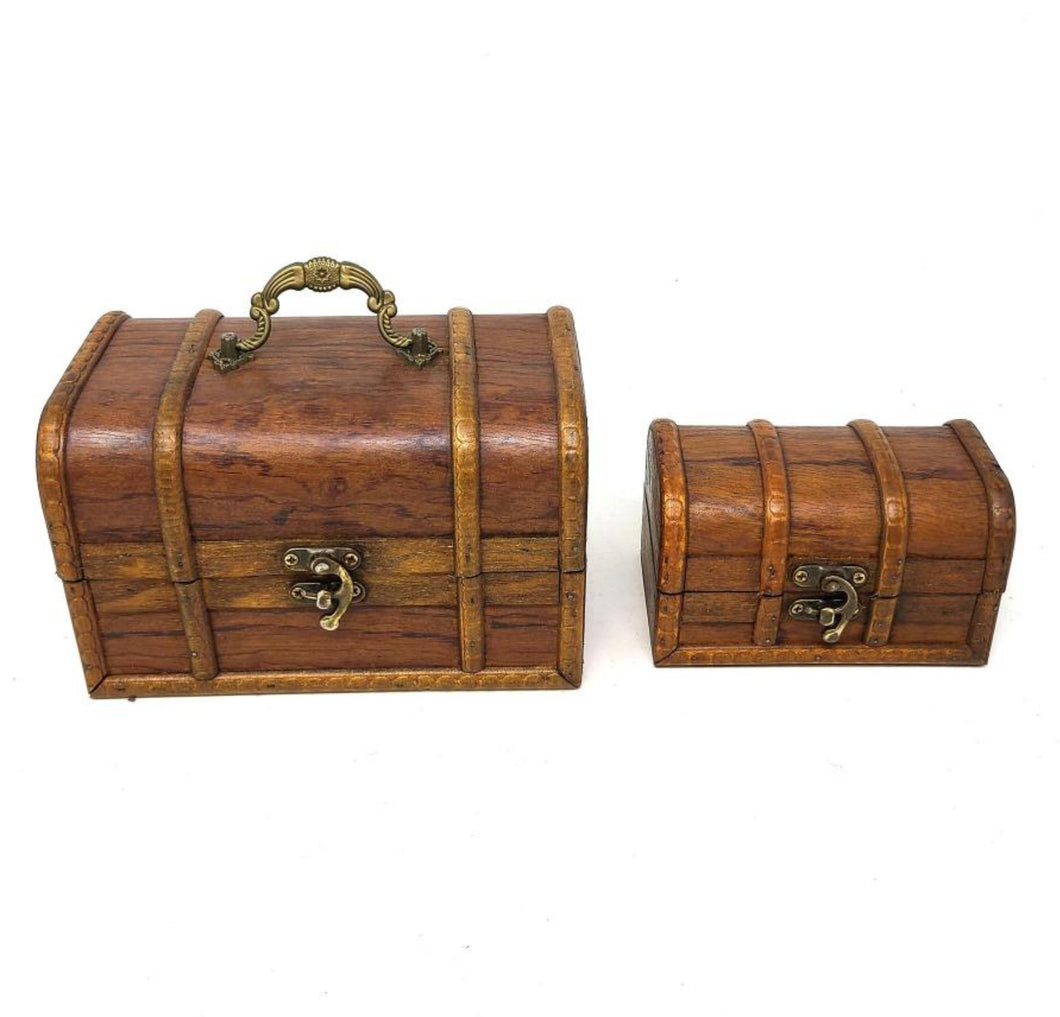 Antique Wooden Chest Storage Boxes