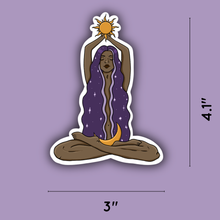 Load image into Gallery viewer, Sun/Moon Witch Sticker - dark skin tone
