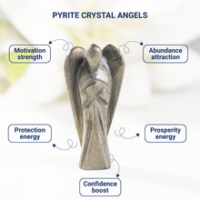 Load image into Gallery viewer, Pyrite Large Crystal Carved Protection Angels
