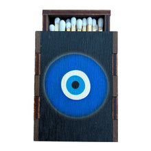 Load image into Gallery viewer, Matches • Evil Eye Wooden Matchboxes•
