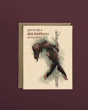 Load image into Gallery viewer, Sasquatch Big Footprint On My Heart Greeting Card
