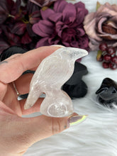 Load image into Gallery viewer, Clear Quartz Carved Crow / Raven
