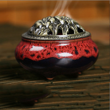 Load image into Gallery viewer, Incense Cone Burner Bowl (3 in.) - Red
