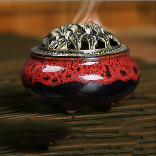 Incense Cone Burner Bowl (3 in.) - Red