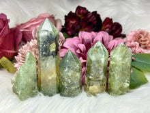 Load image into Gallery viewer, Prehnite with Epidote tower
