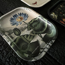 Load image into Gallery viewer, Metal Blue Lotus Water Lily Trinket Tray
