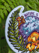 Load image into Gallery viewer, Nature is Magic -Embroidered Patch- Mushroom Moon PNW Forest
